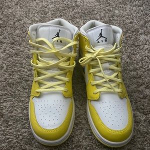 Yellow Air Jordan 1s (high tops)